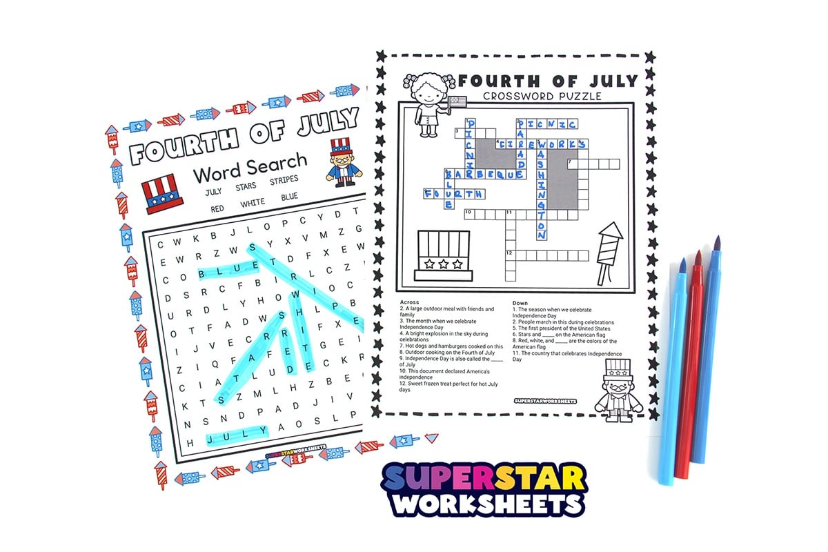 Fourth Of July Worksheets Free Printables Superstar Worksheets