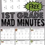 FREE 1st Grade Printable Math Worksheets First Grade Mad Minutes