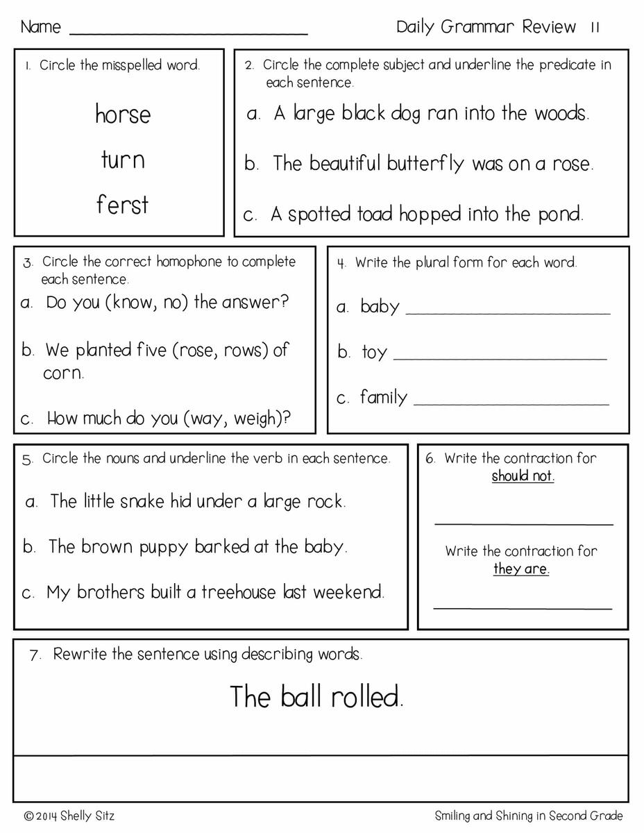 Free 2nd Grade Morning Work Printable Freebies Second Grade Teaching Blog