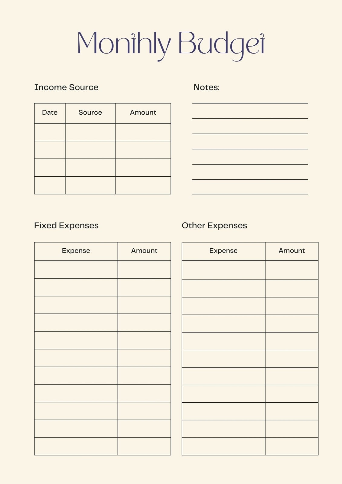 Free And Customizable Budget Templates Canva