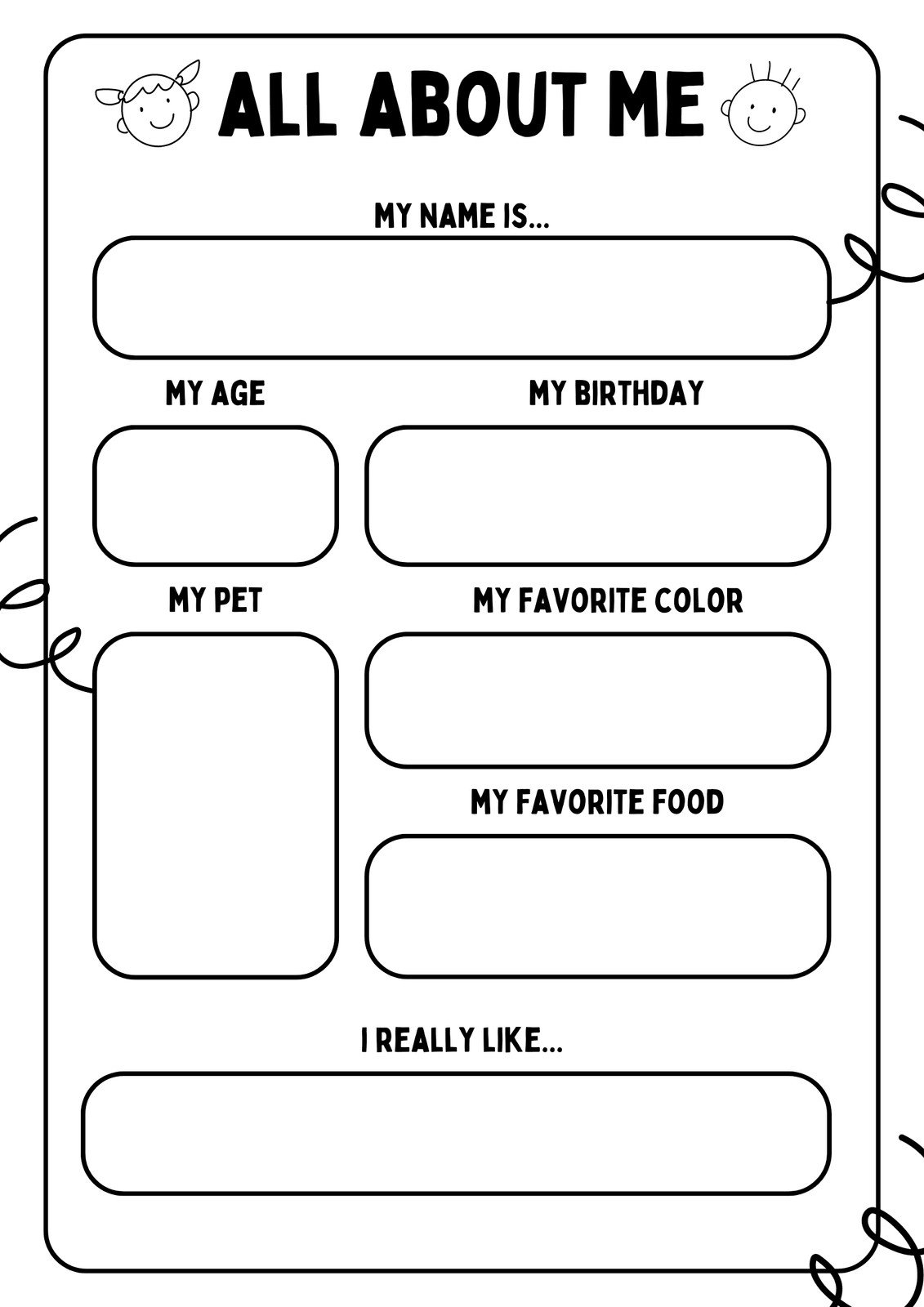 Free Getting To Know You Worksheet For The First Day Of School