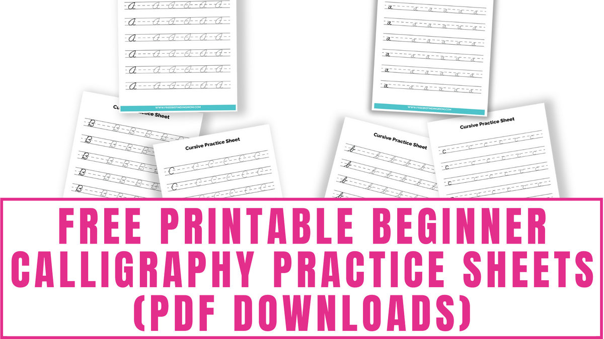 Free Beginner Calligraphy Practice Sheets PDFs