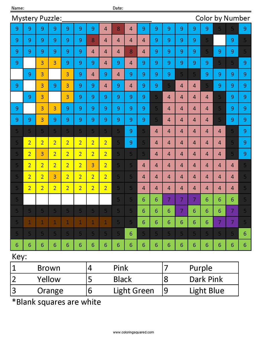 Holiday Multiplication And Division Coloring Squared