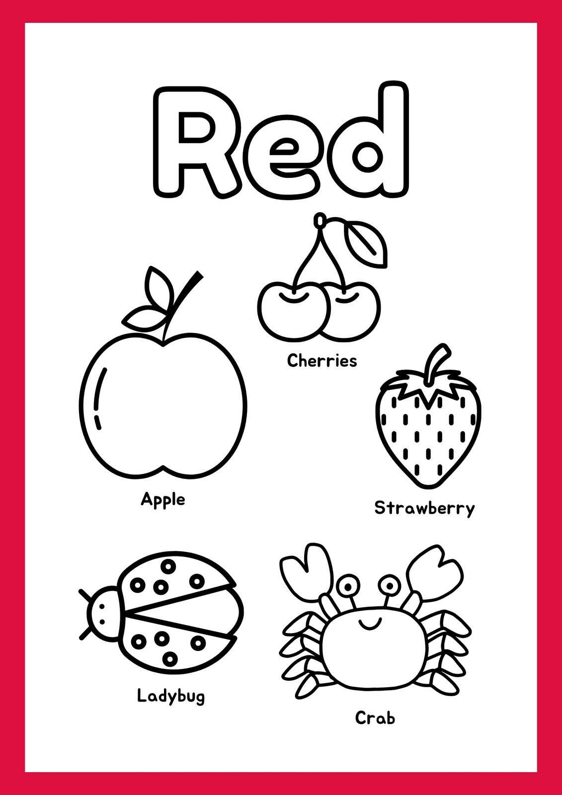Free Color Red Worksheet For Preschool Download Free Color Red Worksheet For Preschool Png Images Free Worksheets On Clipart Library