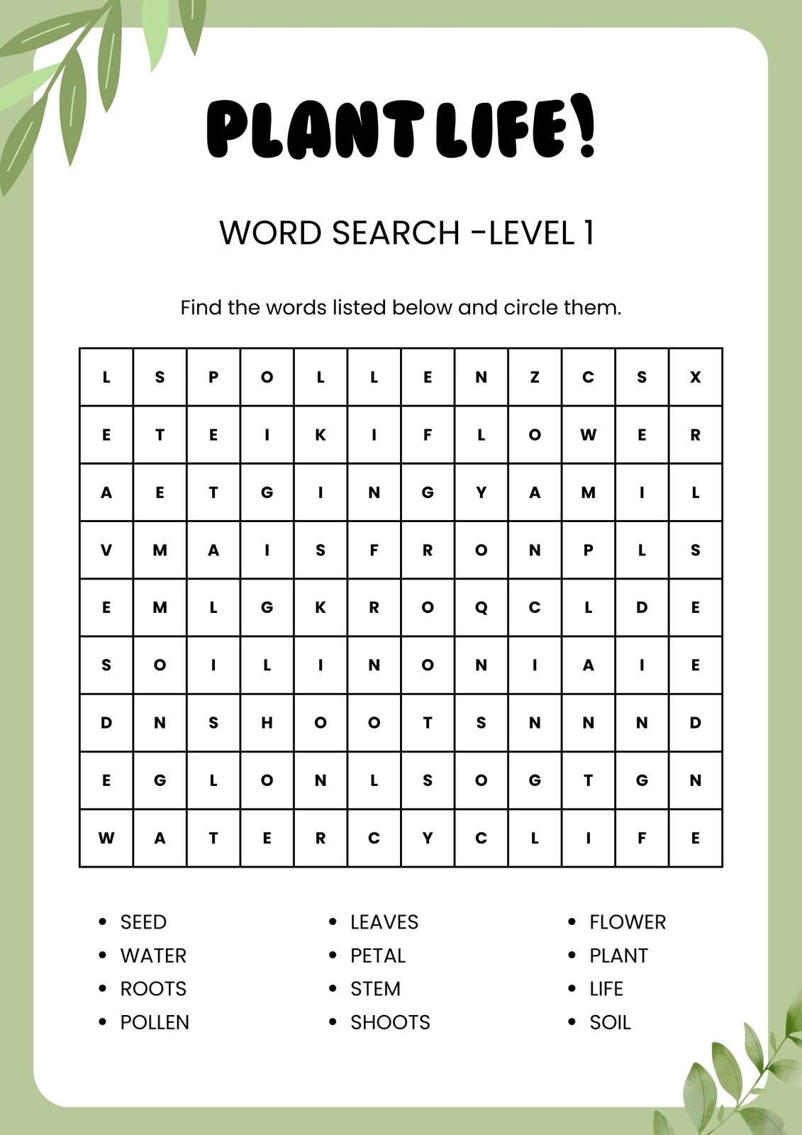 Free Custom Printable Science Worksheet Templates Canva 5th Grade Science Word Search