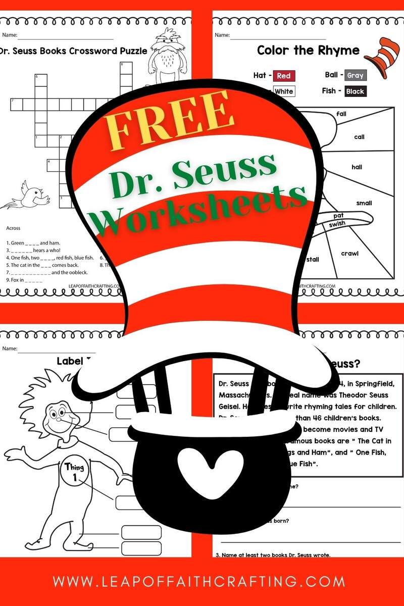 FREE Dr Seuss Worksheets And Printables For Kids Leap Of Faith Crafting Dr Seuss Printables And Activities Brightly