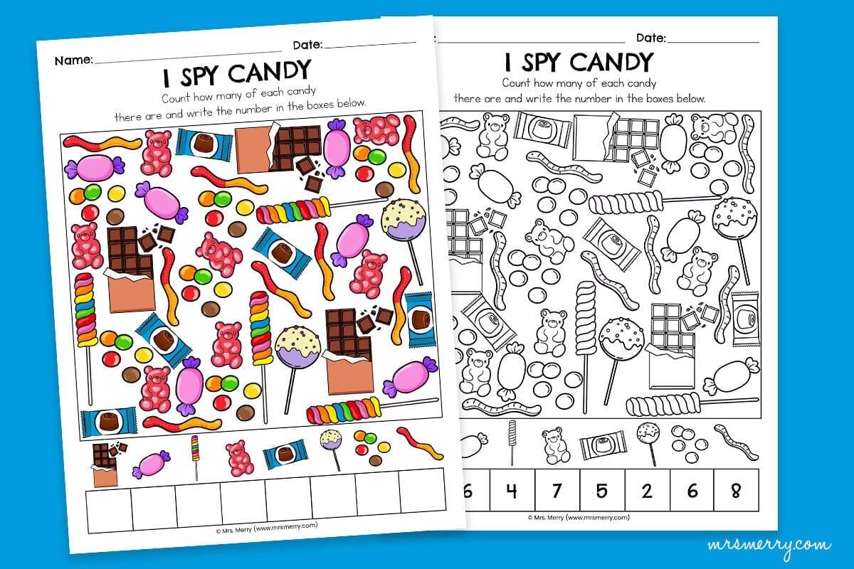 Free I Spy Candy Printable Game Mrs Merry