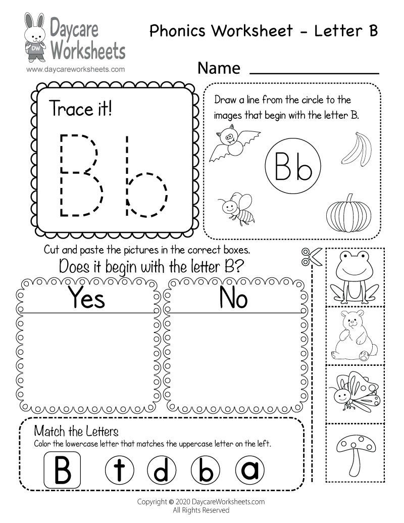 Letter B No Prep Letter Recognition Activity Worksheets Free Printables Smart Cookie Printables