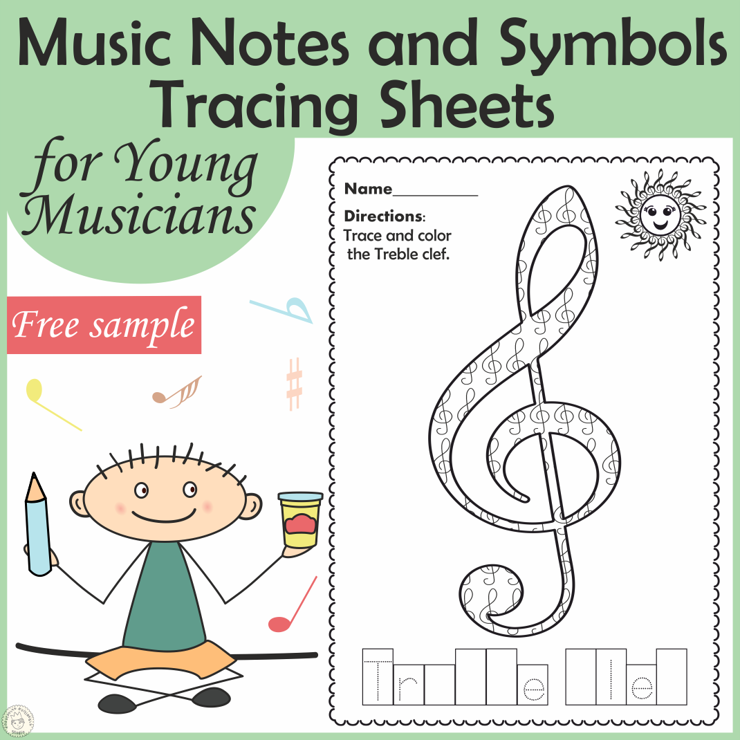 Free Music Tracing Sheets For Young Musicians Made By Teachers Free Music Tracing Sheets For Young Musicians Made By Teachers