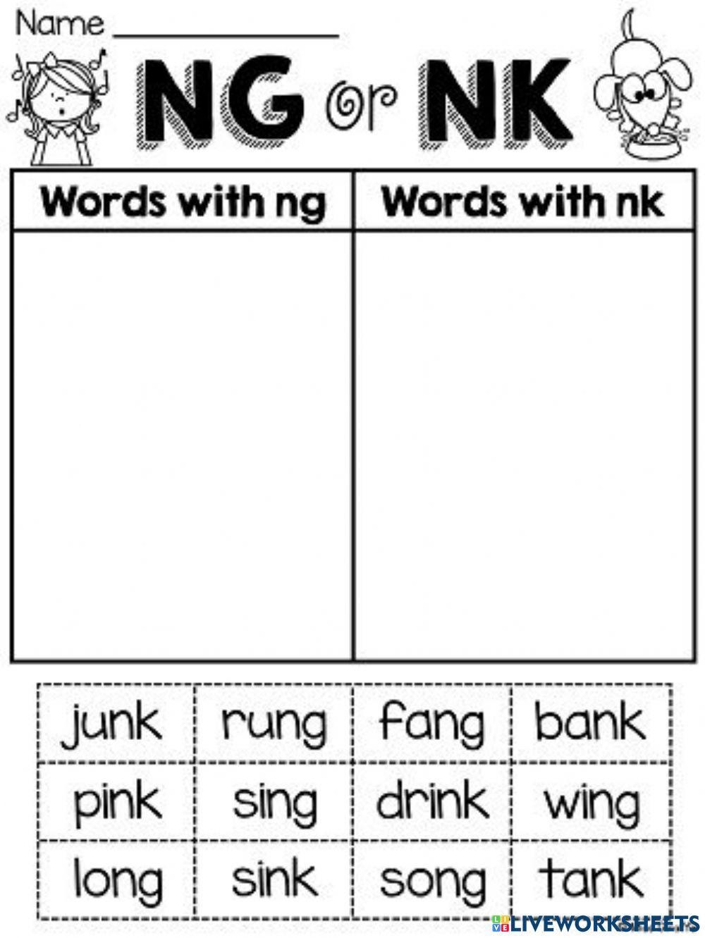 Free Ng Ending Worksheet Download Free Ng Ending Worksheet Png Images Free Worksheets On Clipart Library