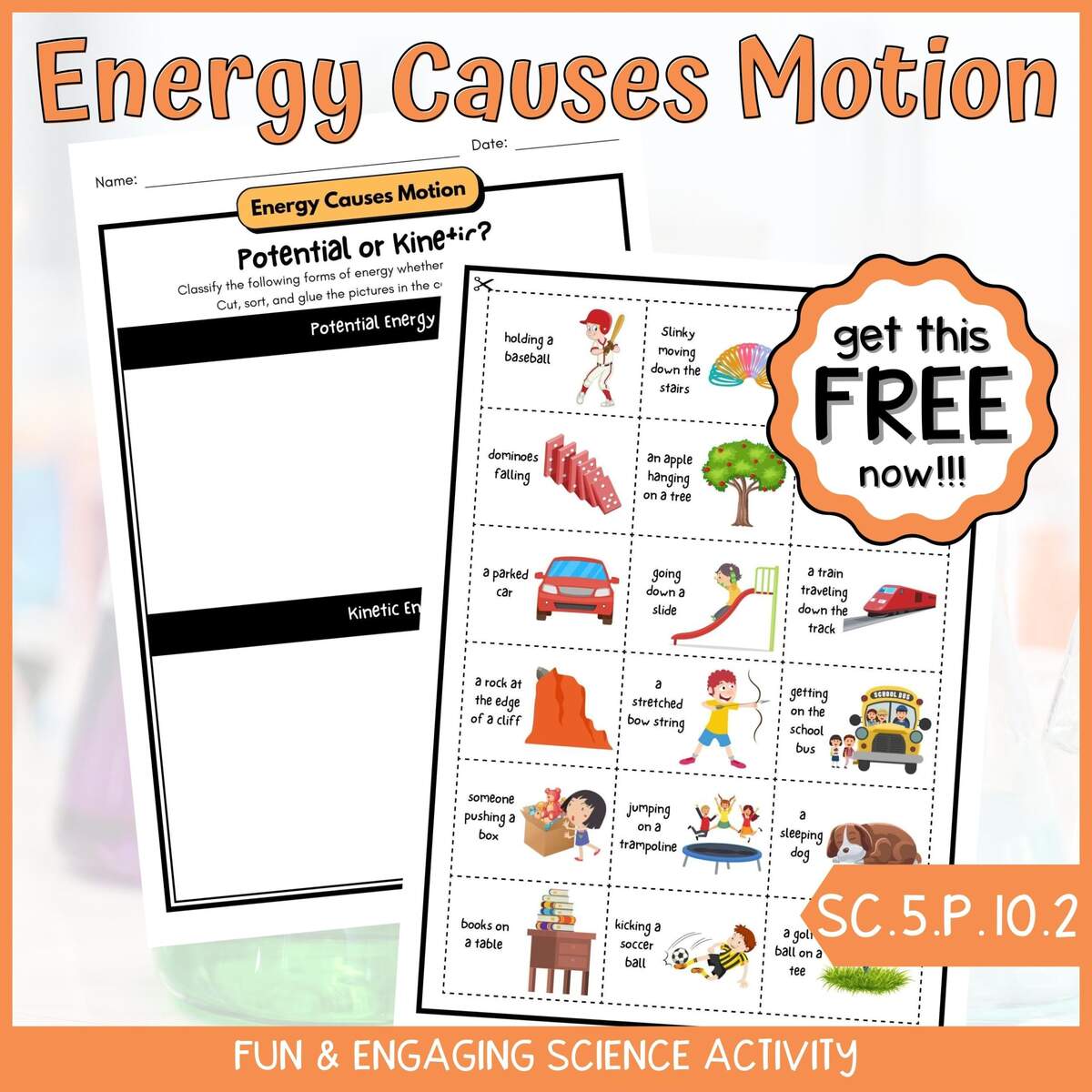 FREE Potential Or Kinetic Energy Cut Sort And Glue Physical Science Activity Classful FREE Potential Or Kinetic Energy Cut Sort And Glue Physical Science Activity Classful
