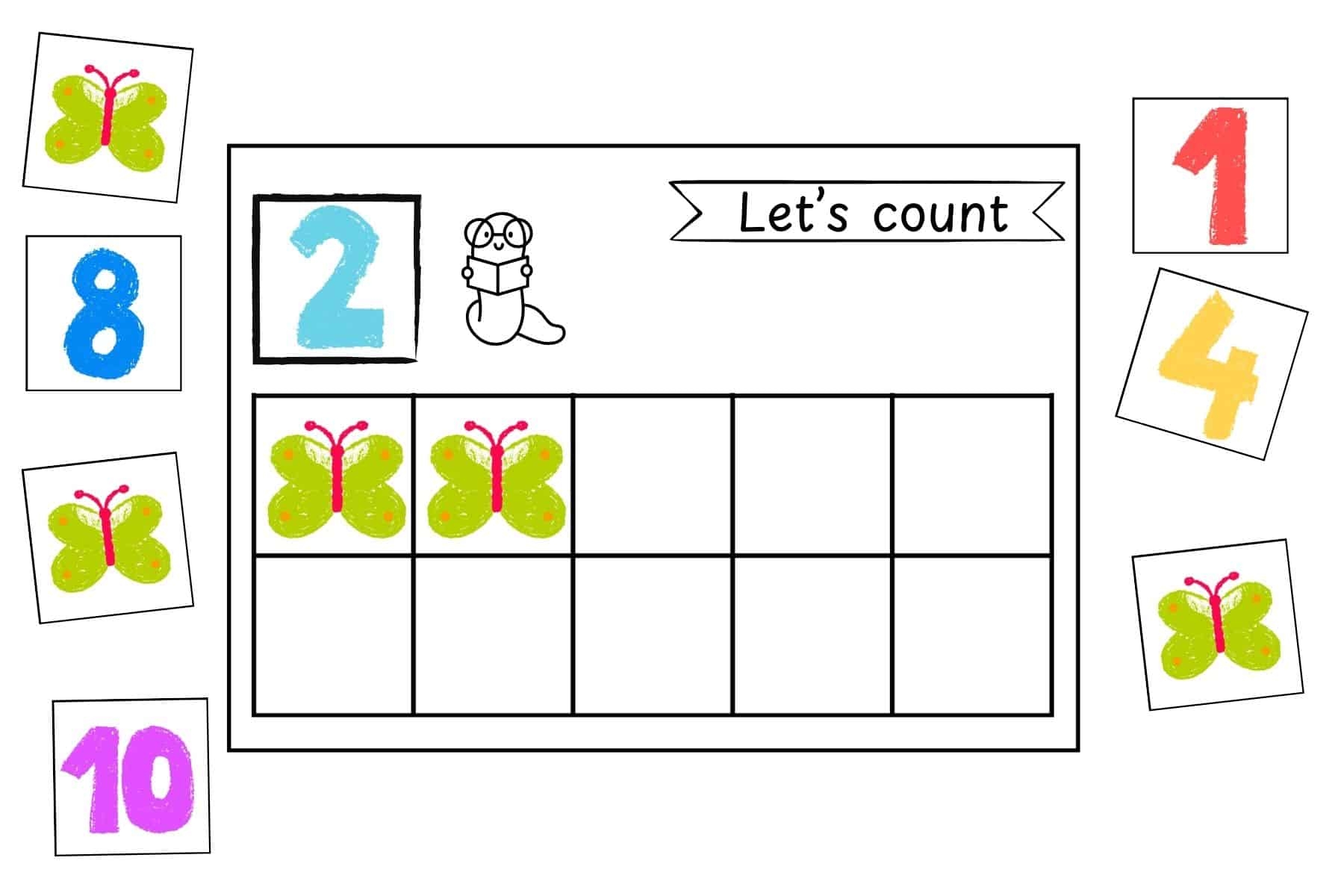 Free Preschool Counting Activity Printable Numbers 1 10 Natalina Craft Free Preschool Counting Activity Printable Numbers 1 10 Natalina Craft