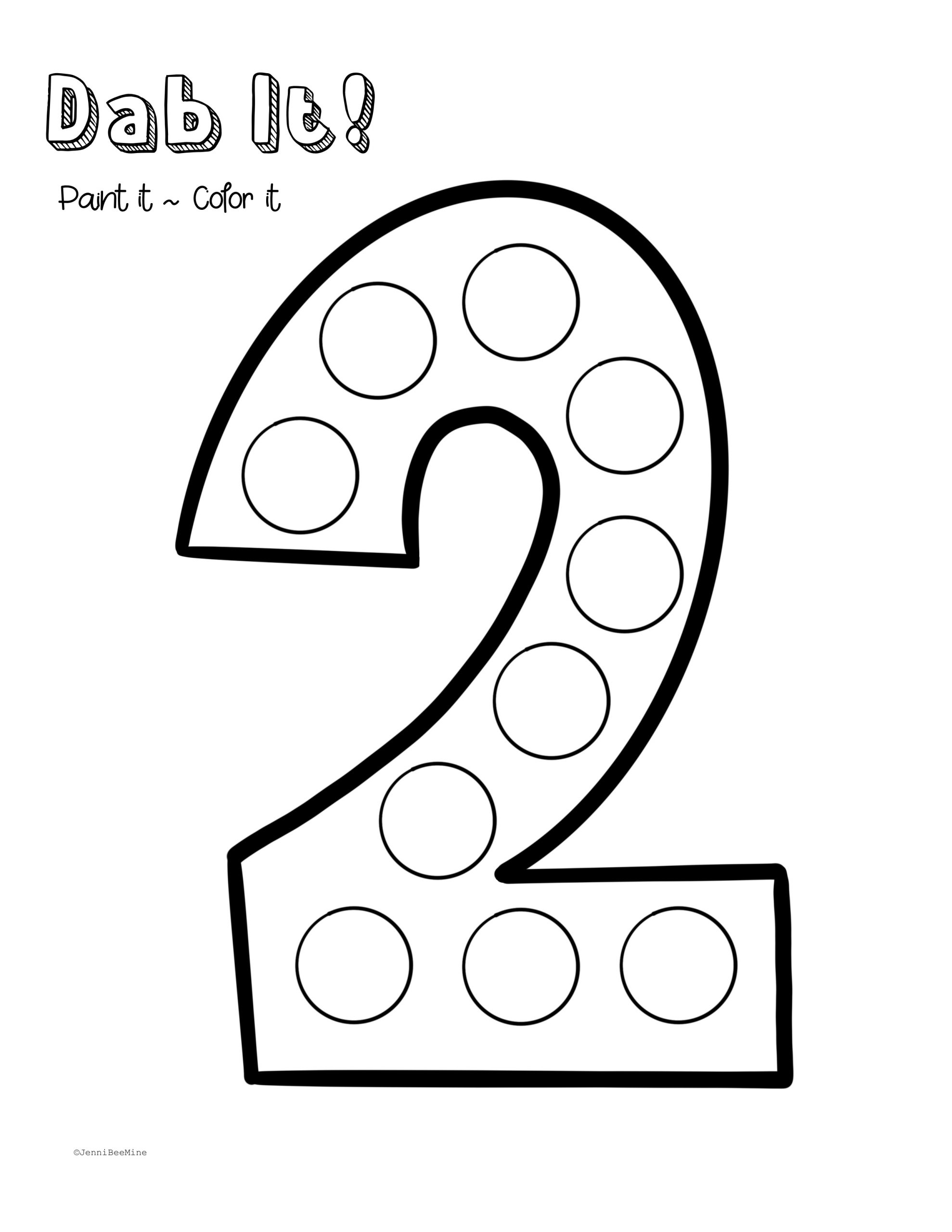 Free Preschool Printables Number 2 Jennibeemine Free Printable Kindergarten Counting Worksheets Happy Toddler Playtime