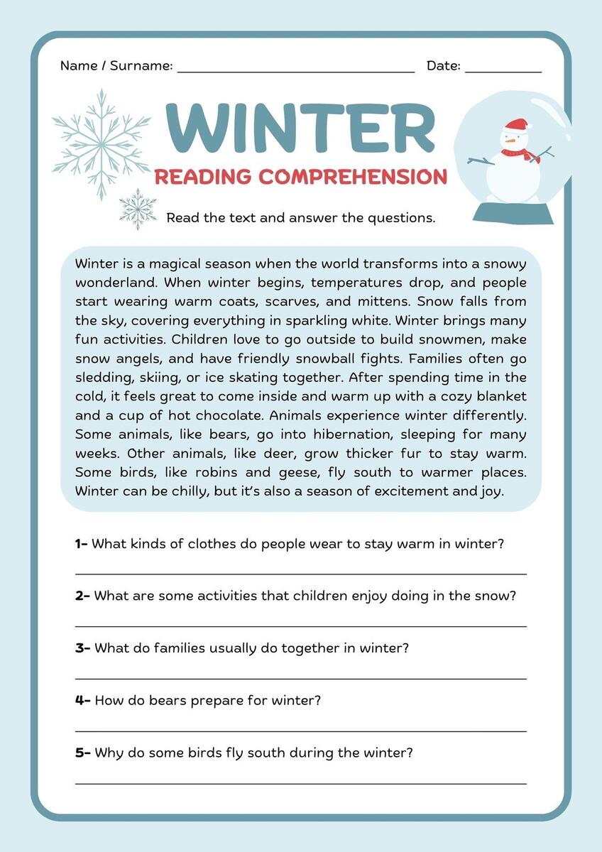 New Years Holidays Reading Comprehension Passages K 2 Made By Teachers
