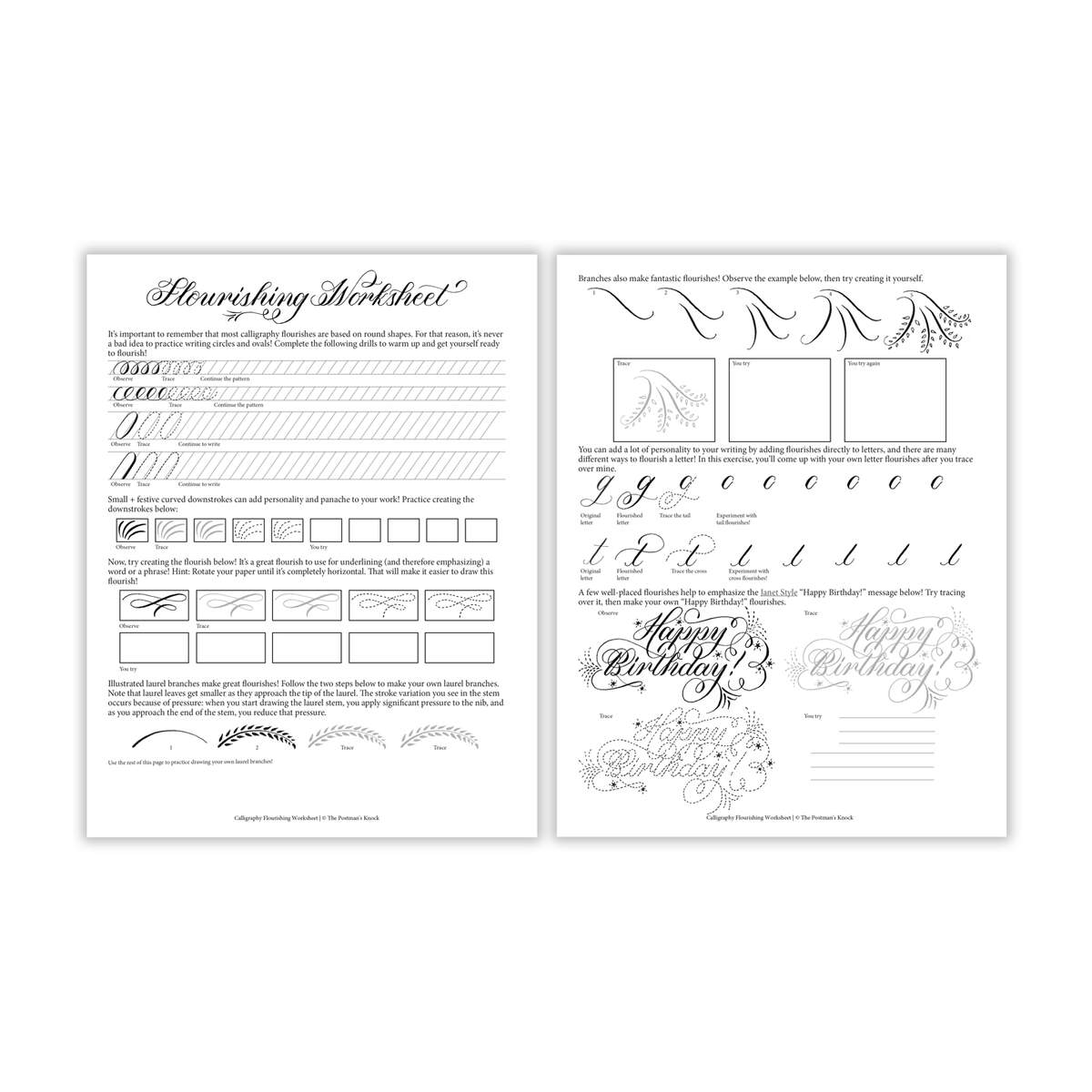 Beginner Printable Calligraphy Practice Sheets Printable Party Favors