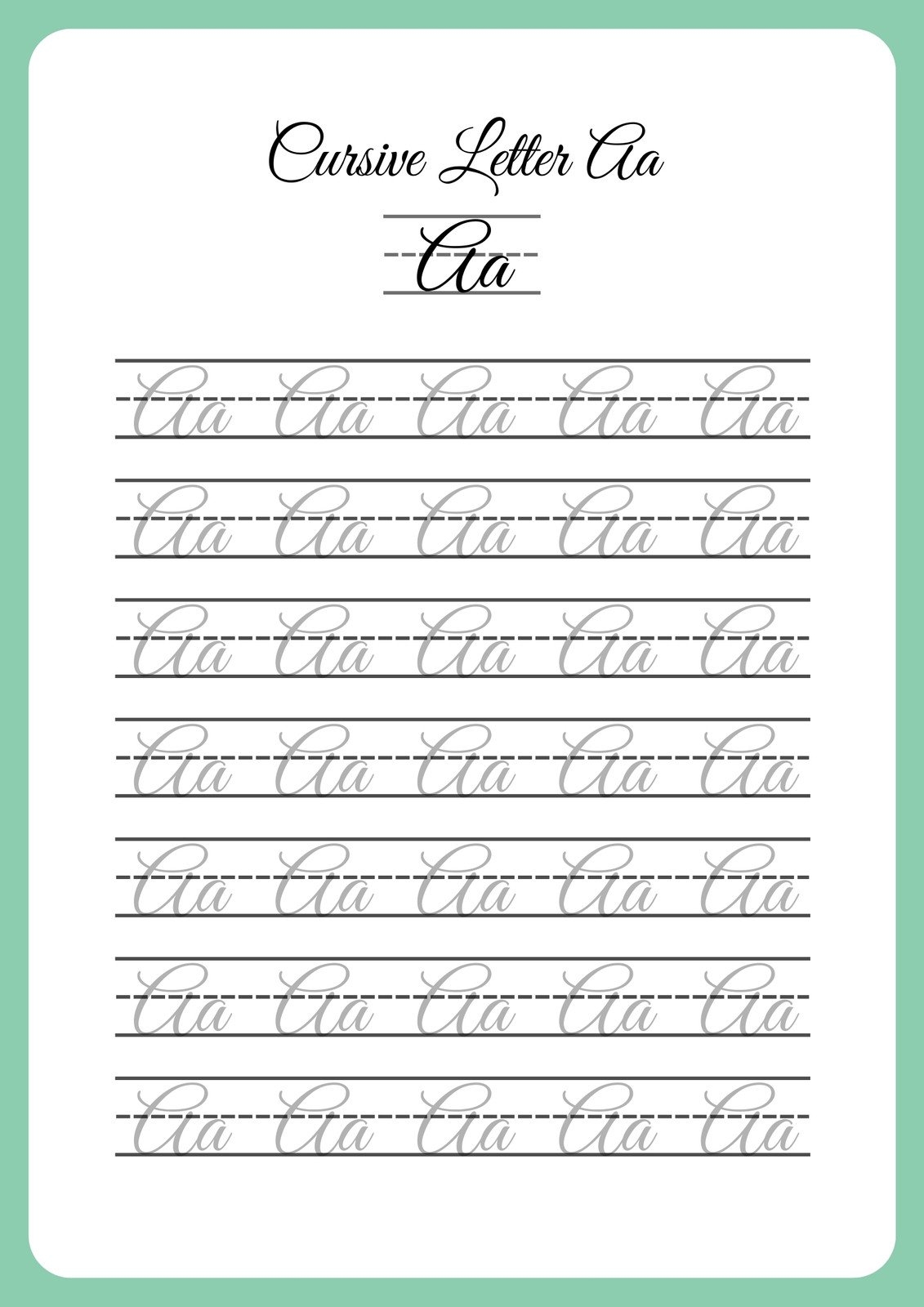 Cursive Alphabet Tracing Worksheets Free Printables Teach Prints