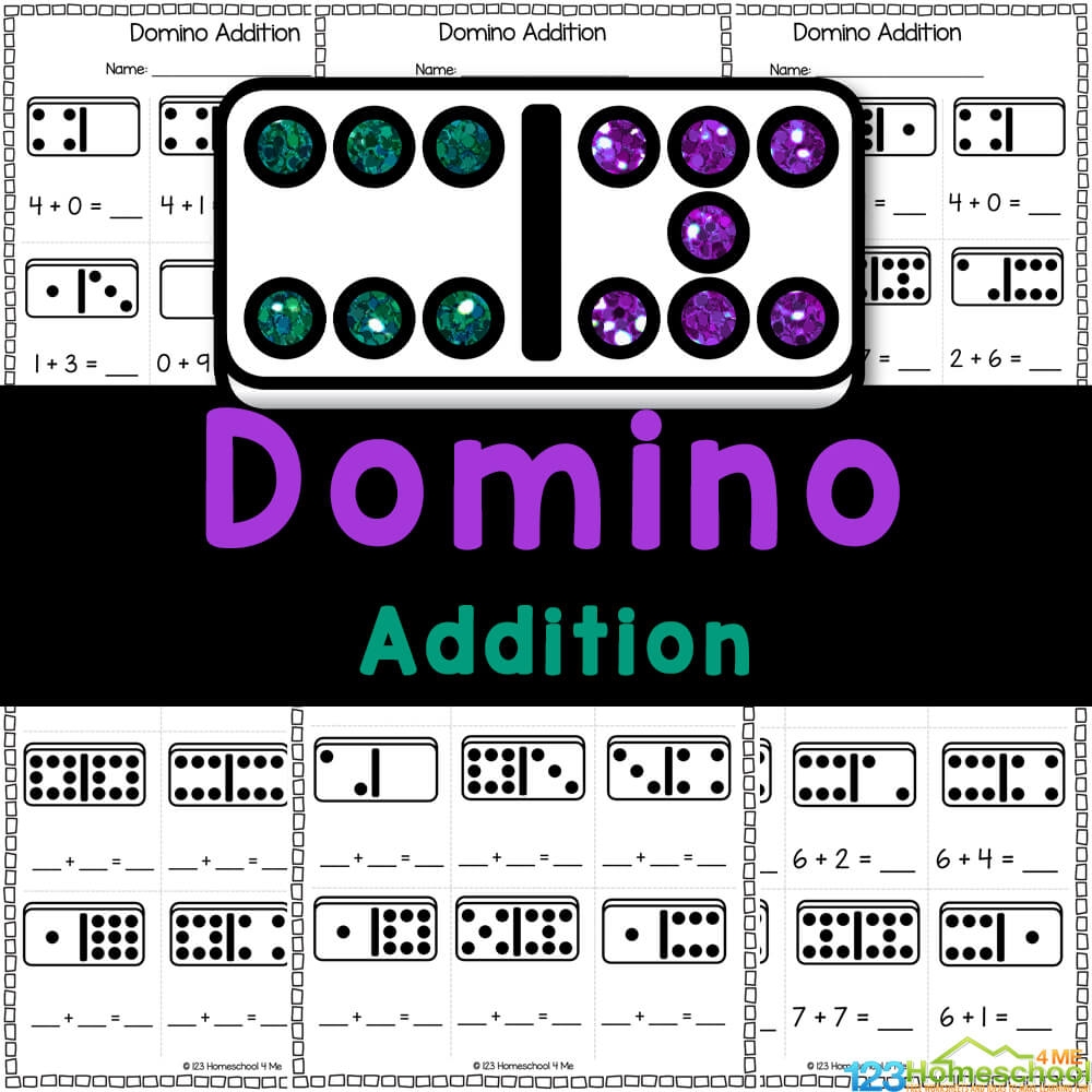 Domino Addition Worksheets Halloween Addition Within 10 Made By Teachers