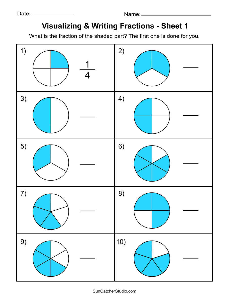 Free Printable Fractions Worksheets Comparing Identifying Free Printables Lettering SVG Files Tools Apps Free Printable Fractions Worksheet For Third Grade