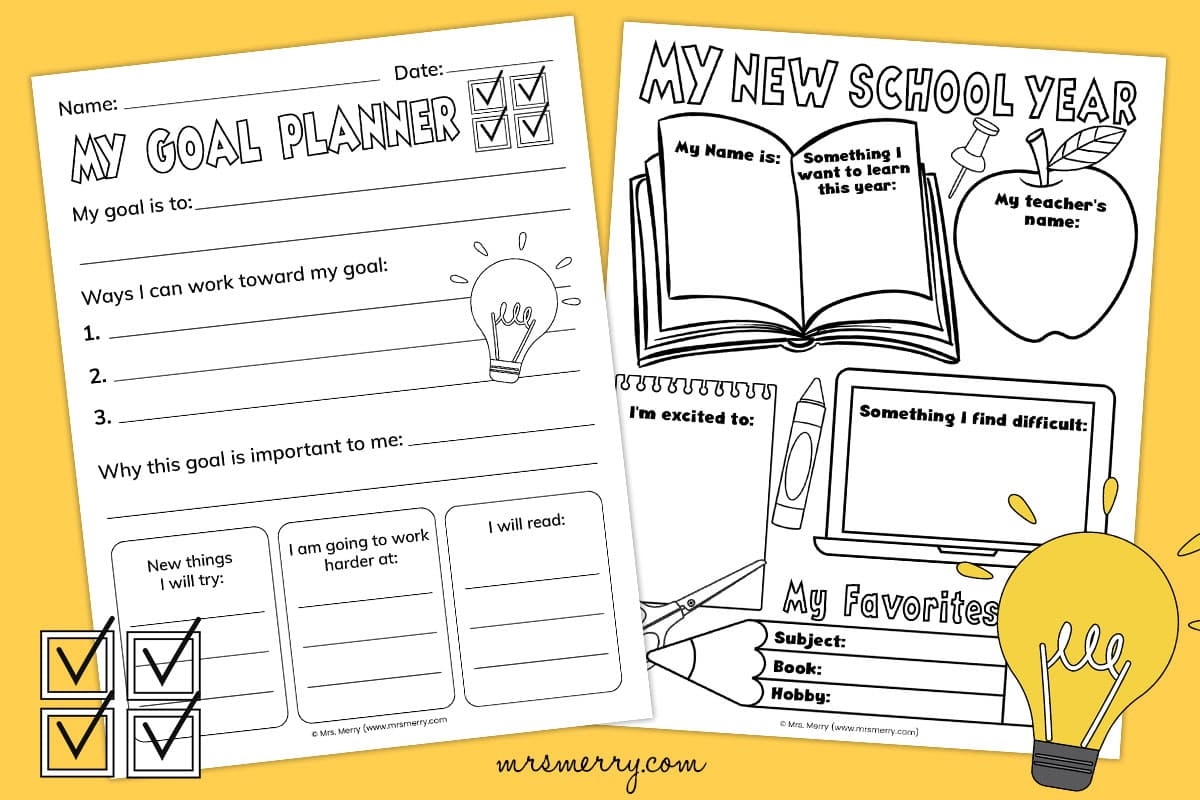 Goal Planning For The New School Year Printable Template
