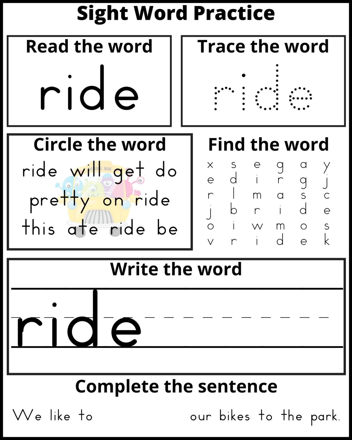 Tracing Words Vocabulary Worksheet Free Printable Digital PDF