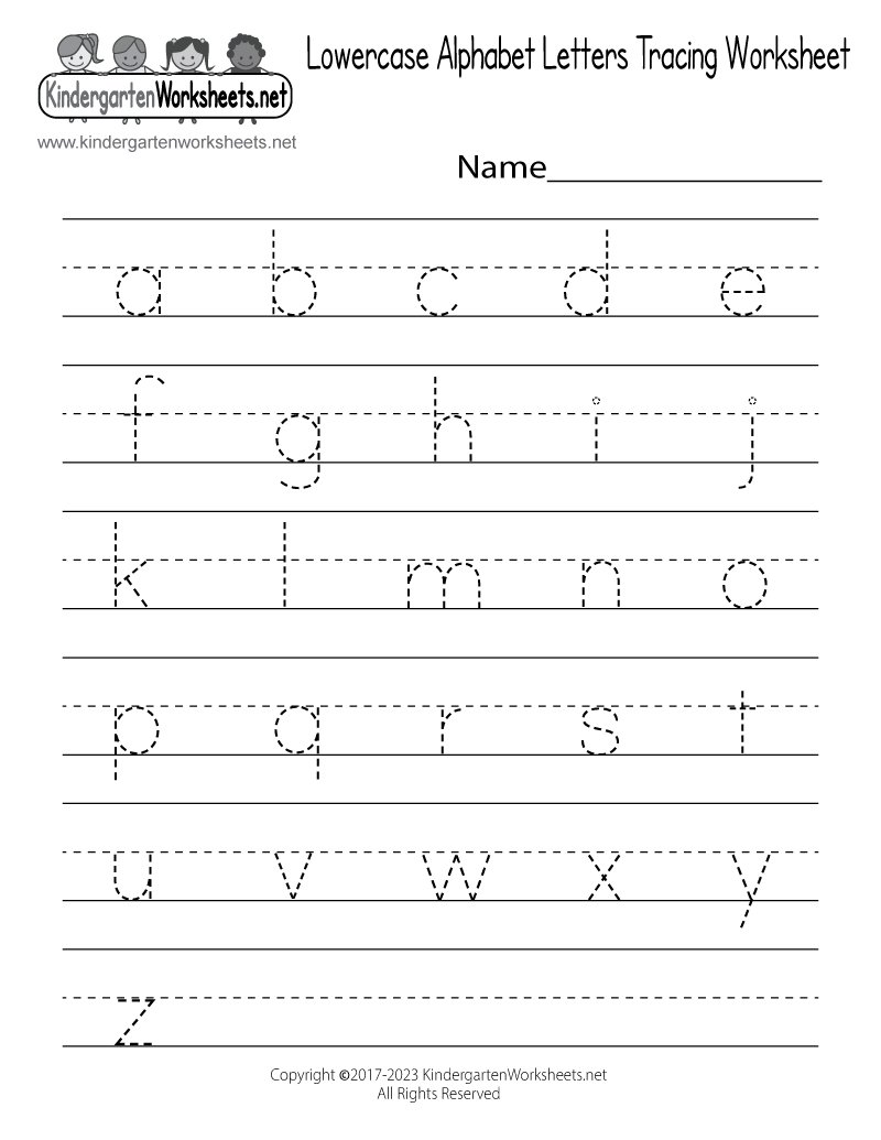 Free Printable Lowercase Alphabet Letters Tracing Worksheet ABC Worksheet Tracing Alphabet Letters Free Printable PDF