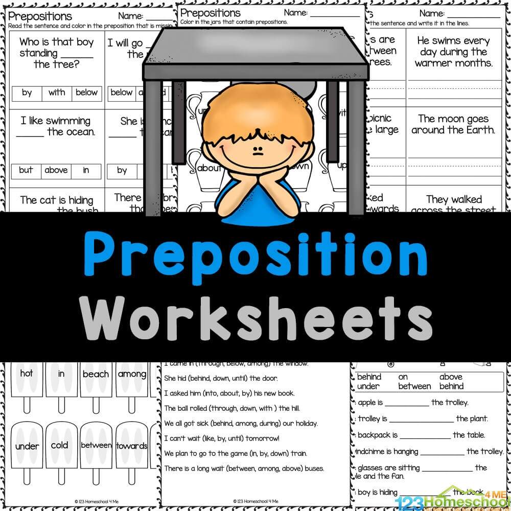FREE Printable Preposition Exercises Worksheets Preposition Practice Worksheet Worksheets Worksheets
