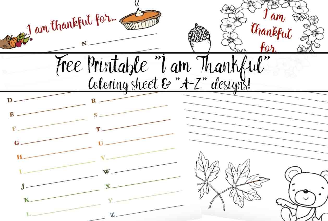 I Am Thankful For Thanksgiving Printables Activities Teach Beside Me