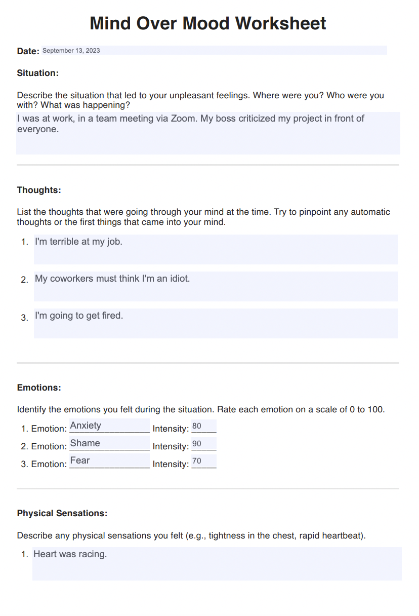 Free Thoughts And Mood Worksheet Download Free Thoughts And Mood Worksheet Png Images Free Worksheets On Clipart Library