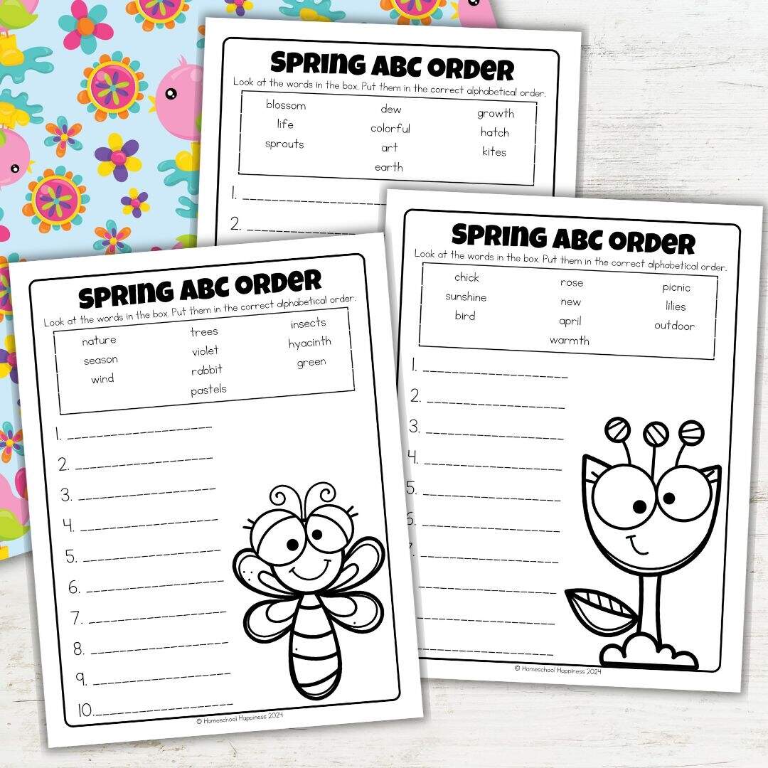 Fun Alphabetizing Worksheets For Homeschool Learners Word Work For Spring Made By Teachers