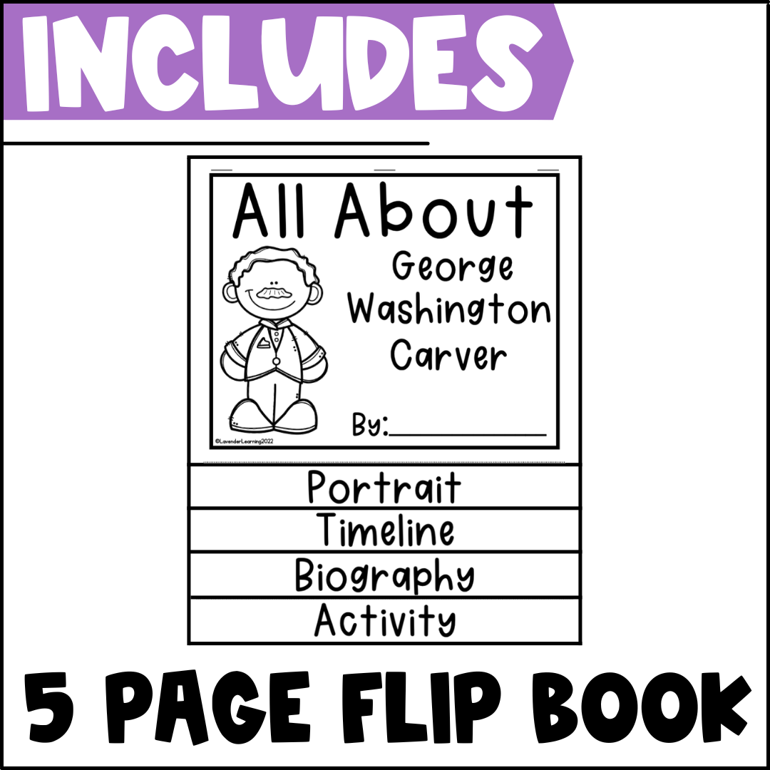 George Washington Carver Biography Activities Black History Month Inventor Classful Life Of George Washington Carver Coloring Book Level B Made By Teachers