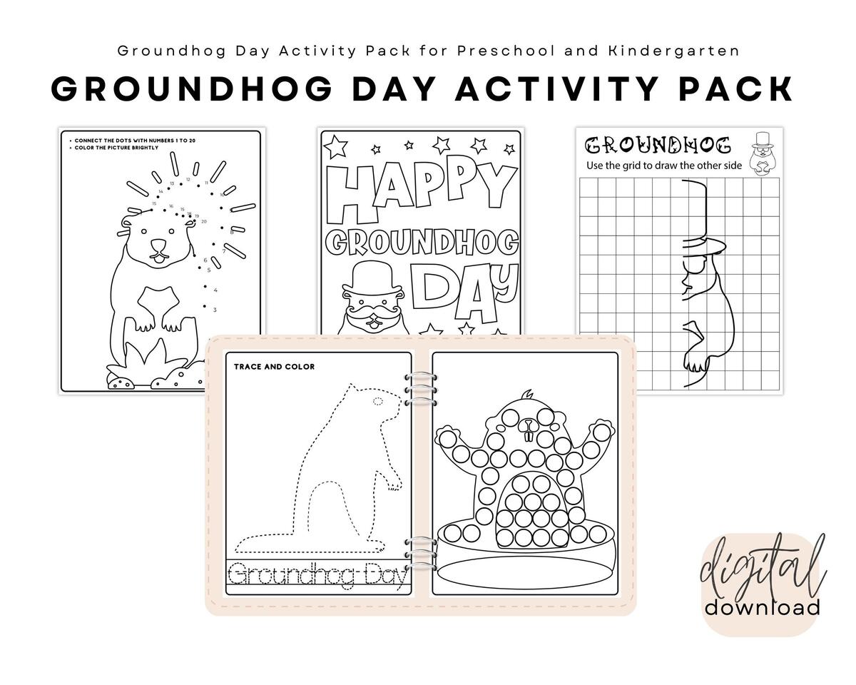 Groundhog Day Activity Pack For Preschool And Kindergarten Etsy