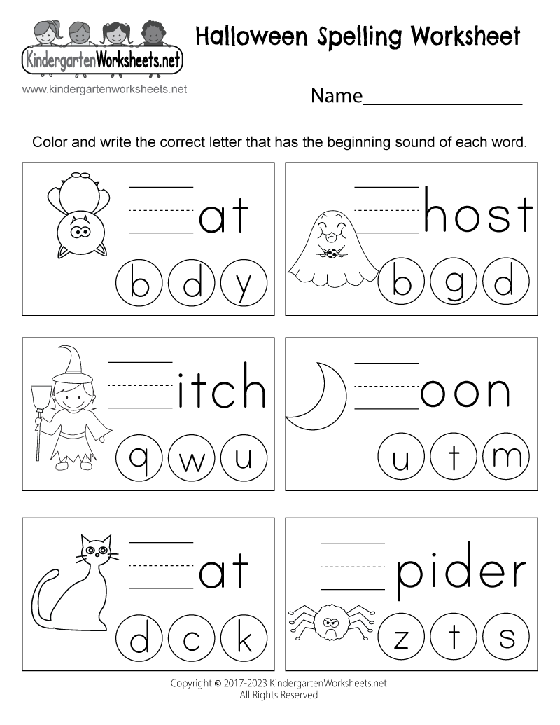 Free Halloween Worksheets