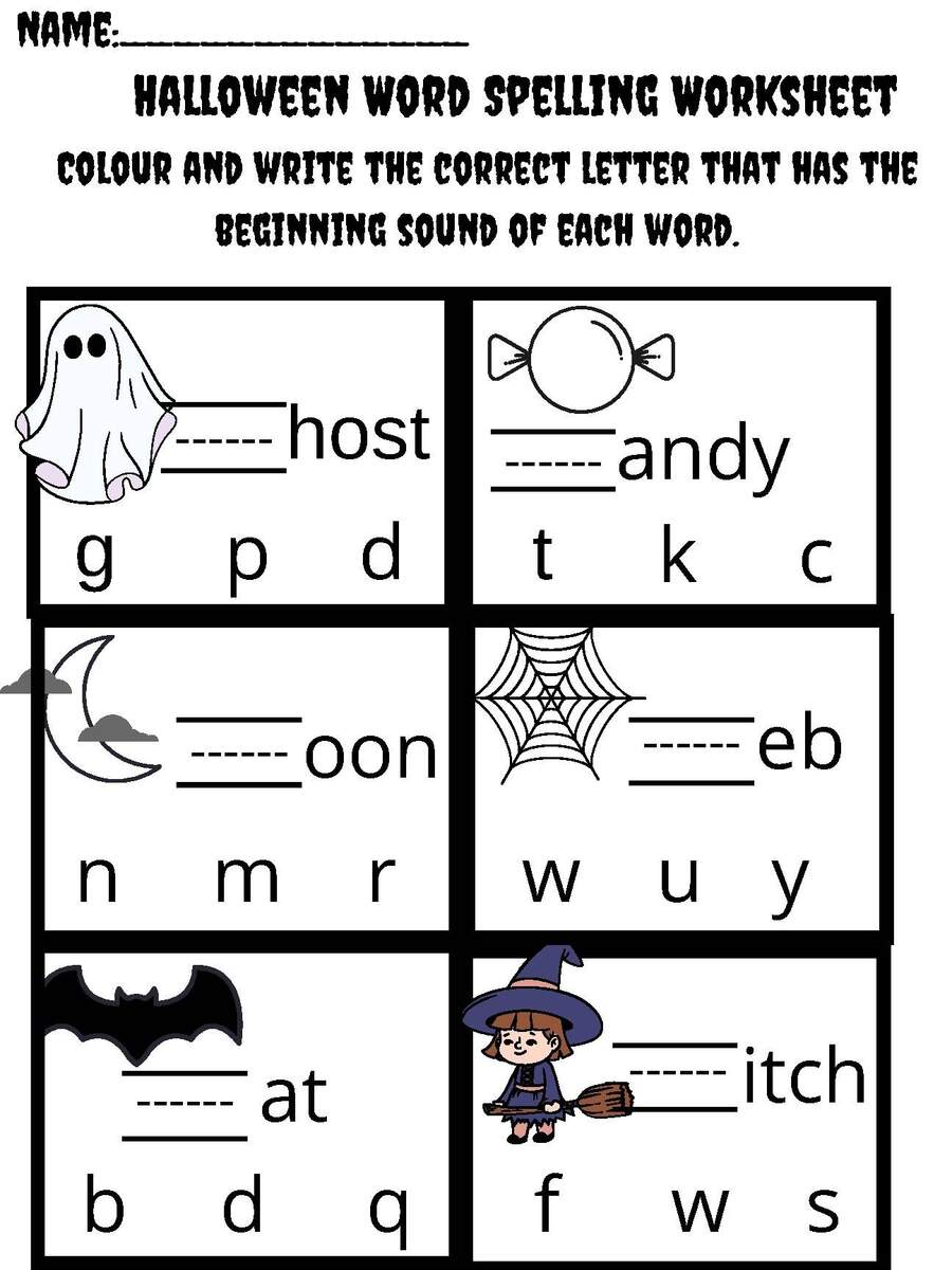 Free Halloween Worksheets