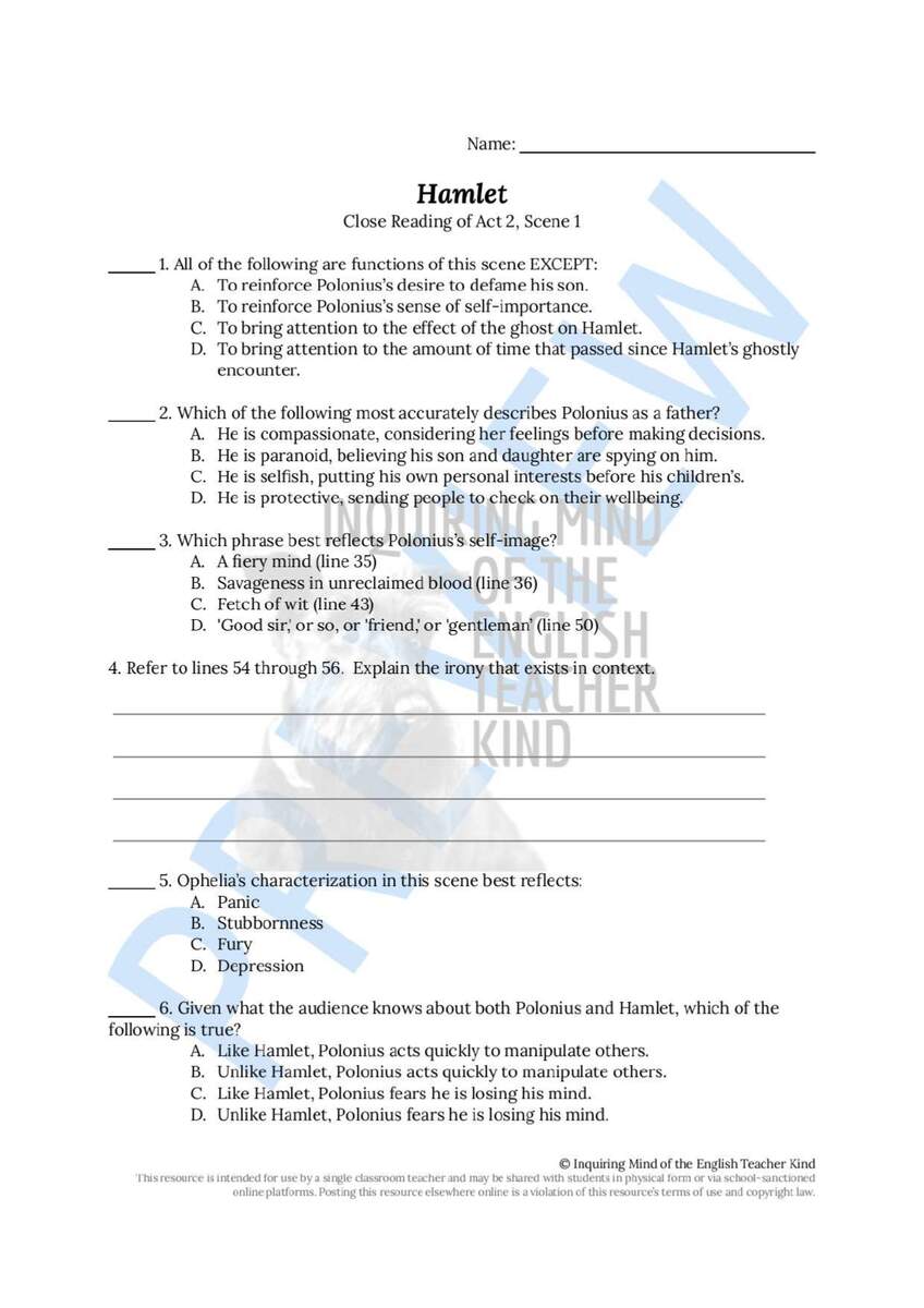 Hamlet Act 2 Quiz Close Reading Worksheets And Vocabulary Games Bundle Classful Hamlet Act 2 Quiz Close Reading Worksheets And Vocabulary Games Bundle Classful