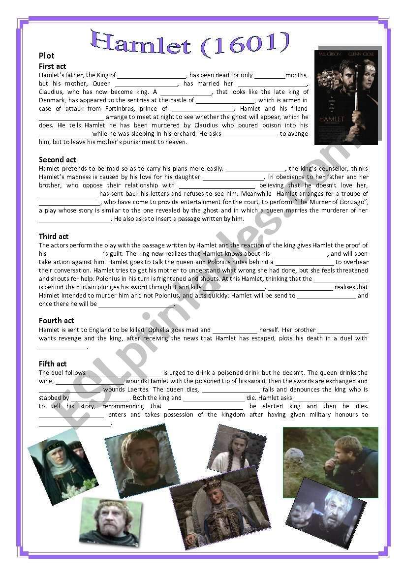 Hamlet Plot ESL Worksheet By Oppilif Hamlet Act 2 Quiz Close Reading Worksheets And Vocabulary Games Bundle Classful