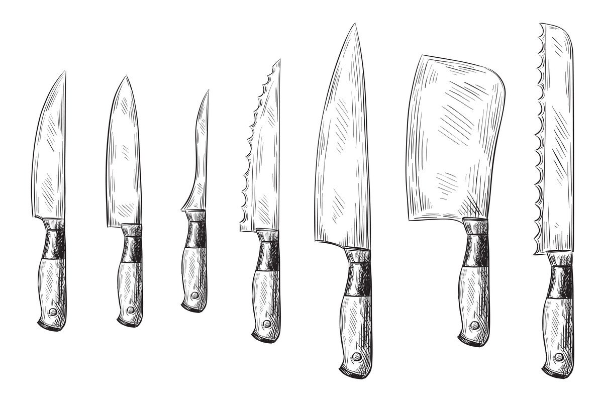 Hand Drawn Dinner Knife Graphic By Tartila Stock Creative Fabrica Hand Drawn Dinner Knife Graphic By Tartila Stock Creative Fabrica