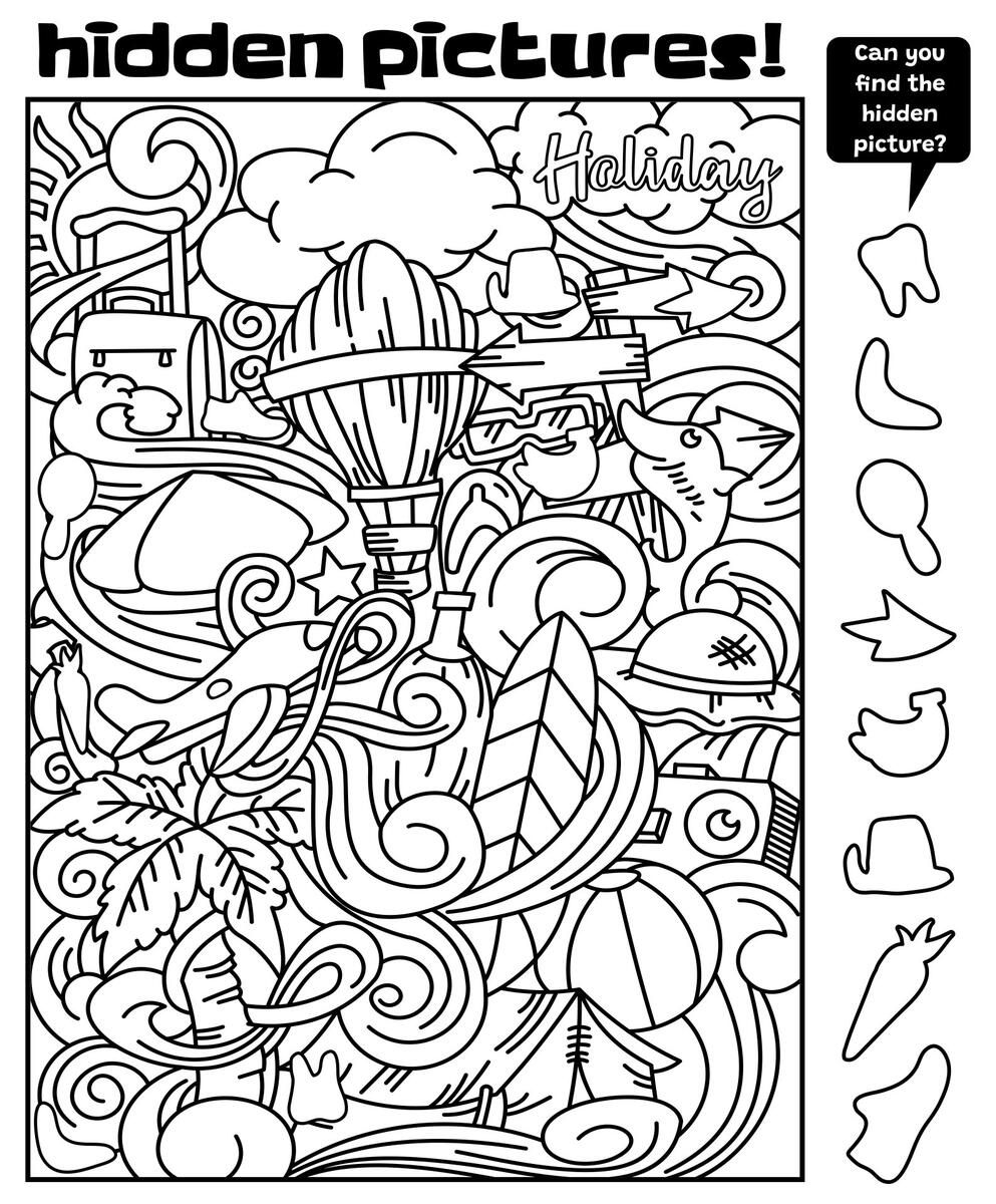 Hidden Object 20 Free PDF Printables Printablee