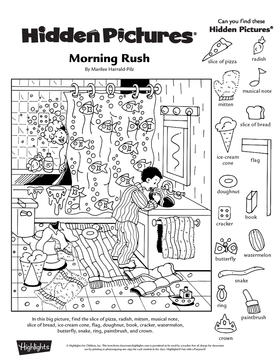 Hidden Pictures Ocean Puzzles Highlights For Children Worksheets Library