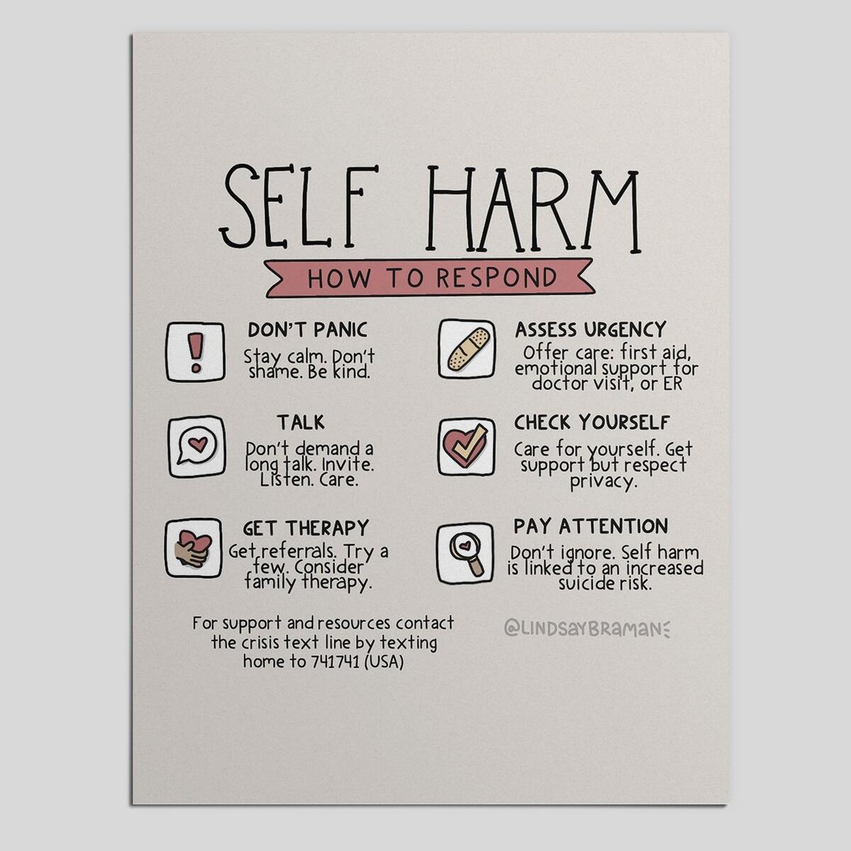 How To Respond To Self Harm A Resource For Parents Teachers And Friends LindsayBraman How To Respond To Self Harm A Resource For Parents Teachers And Friends LindsayBraman