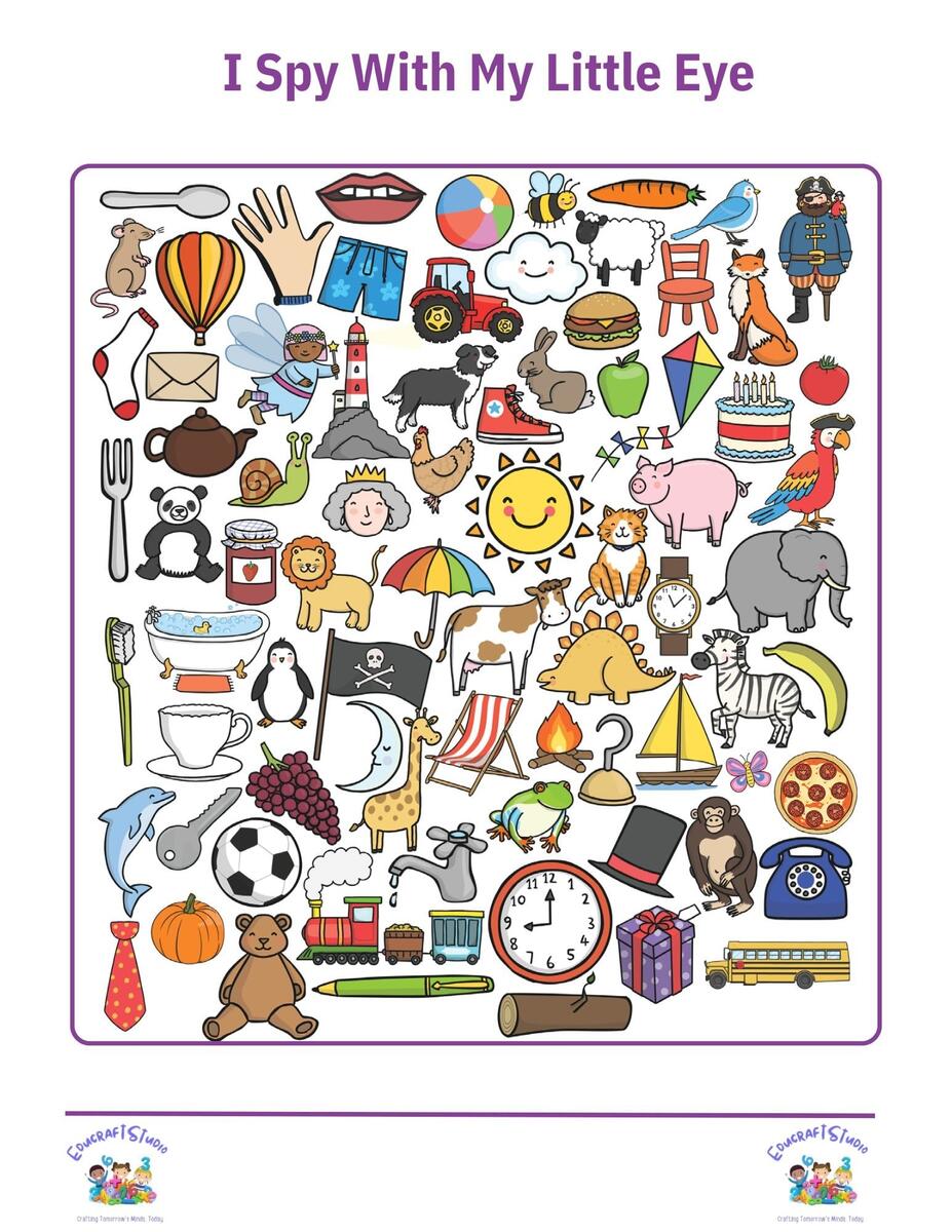 I Spy With My Little Eye Activity Etsy