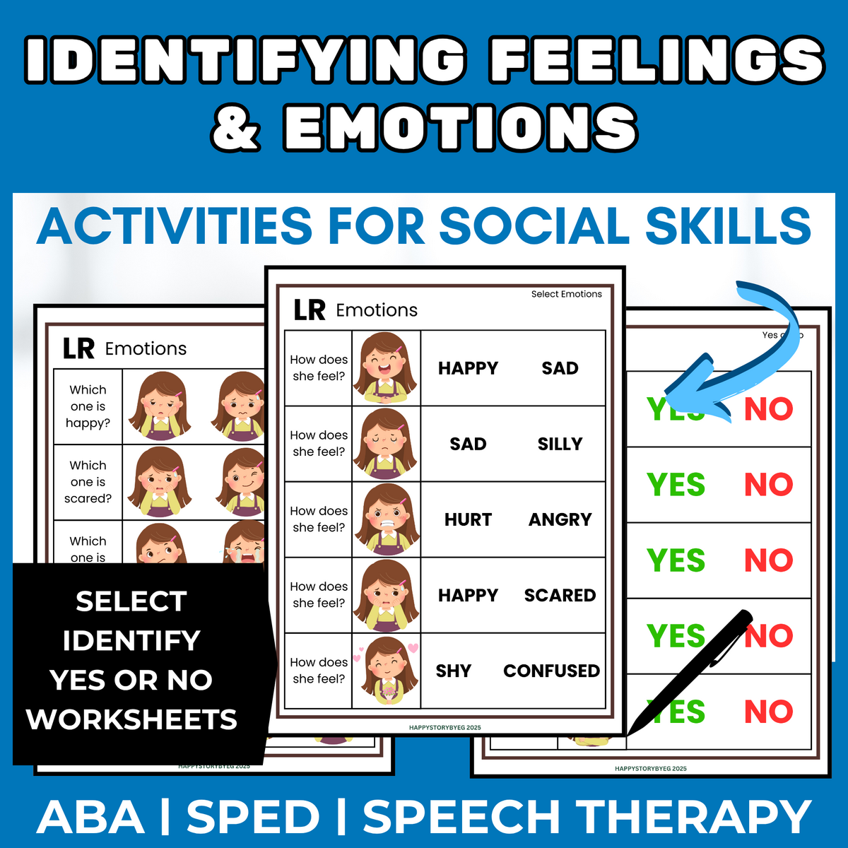 Identifying Feelings And Emotions Worksheets Activities For Social Skills Special Education Made By Teachers