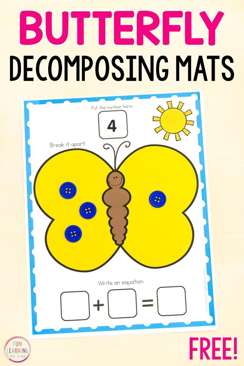 Insect Decomposing Numbers Mat Insect Decomposing Numbers Mat