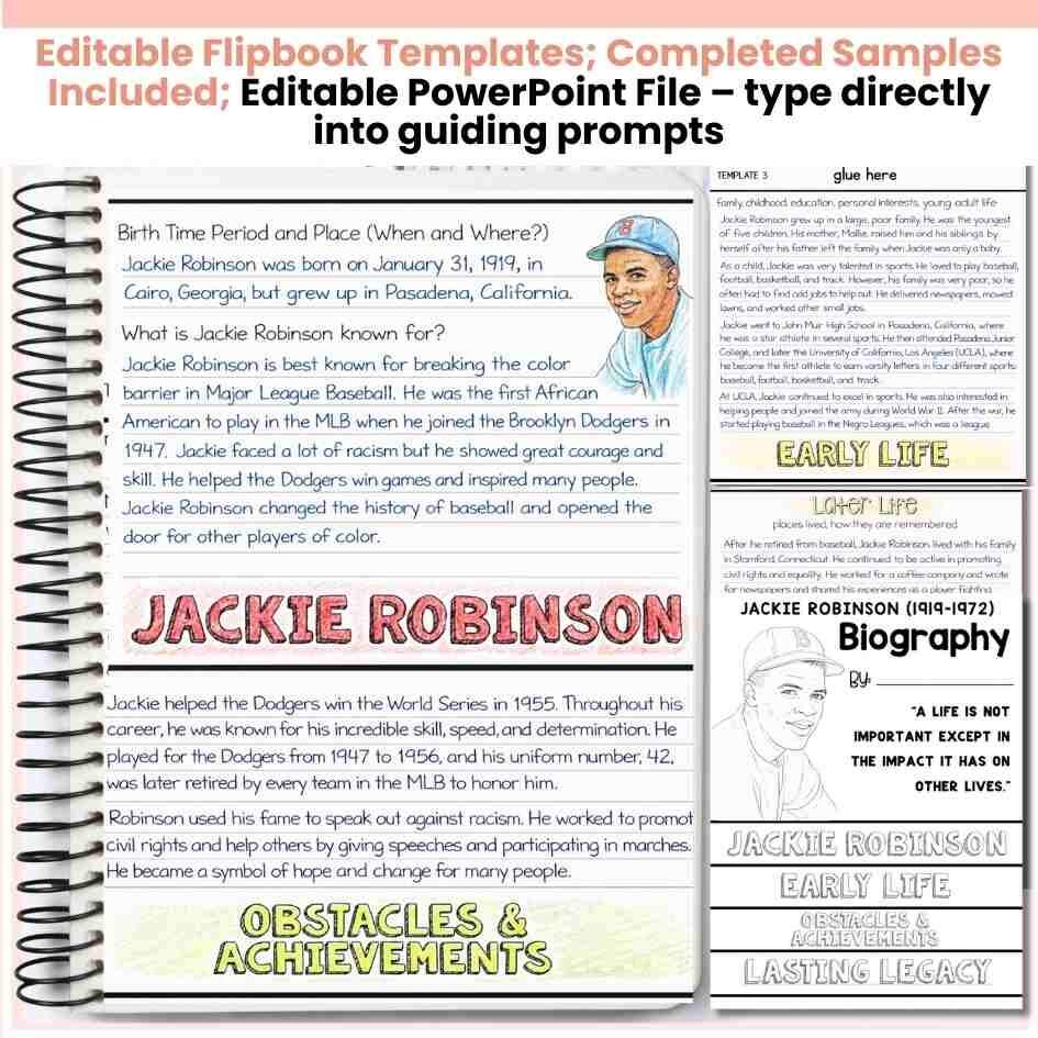 Jackie Robinson Free Biography Research Report Templates Jackie Robinson Free Biography Research Report Templates