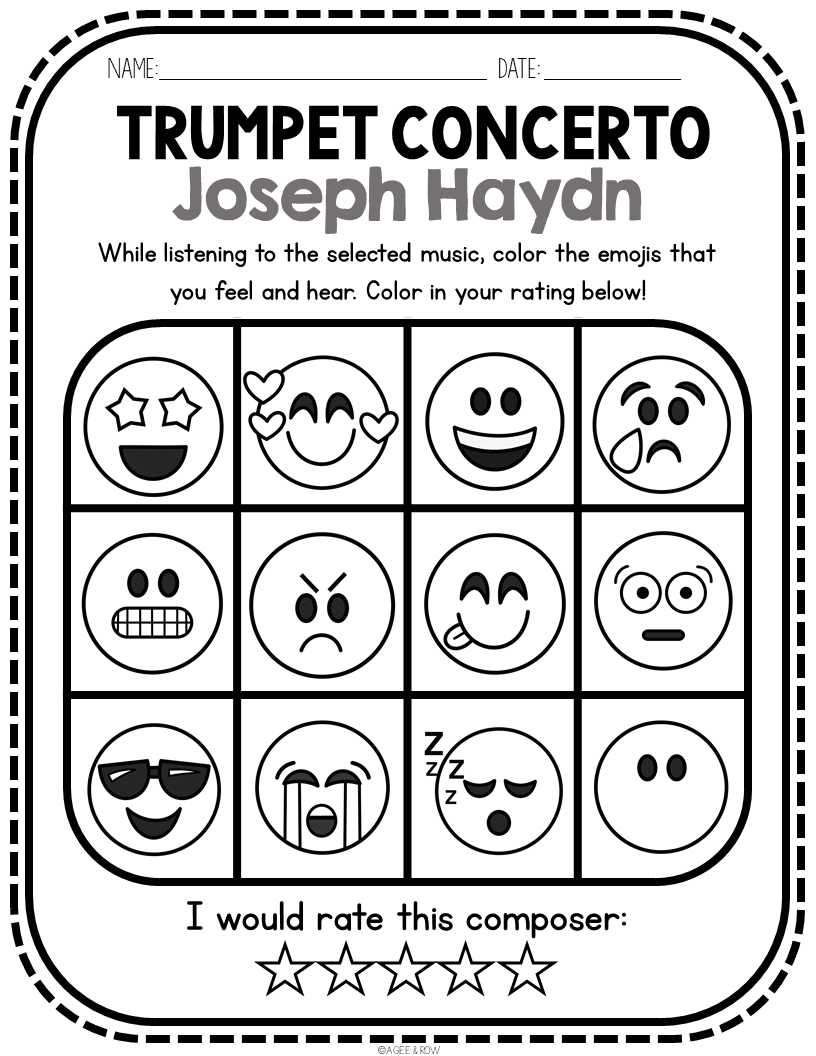 Joseph Haydn Classical Music SEL Listening Activities Packet For March Made By Teachers