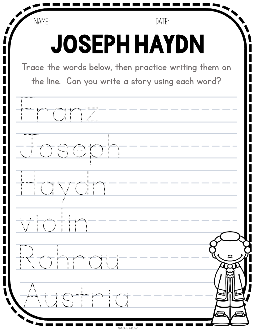 Joseph Haydn Classical Music SEL Listening Activities Packet For March Made By Teachers