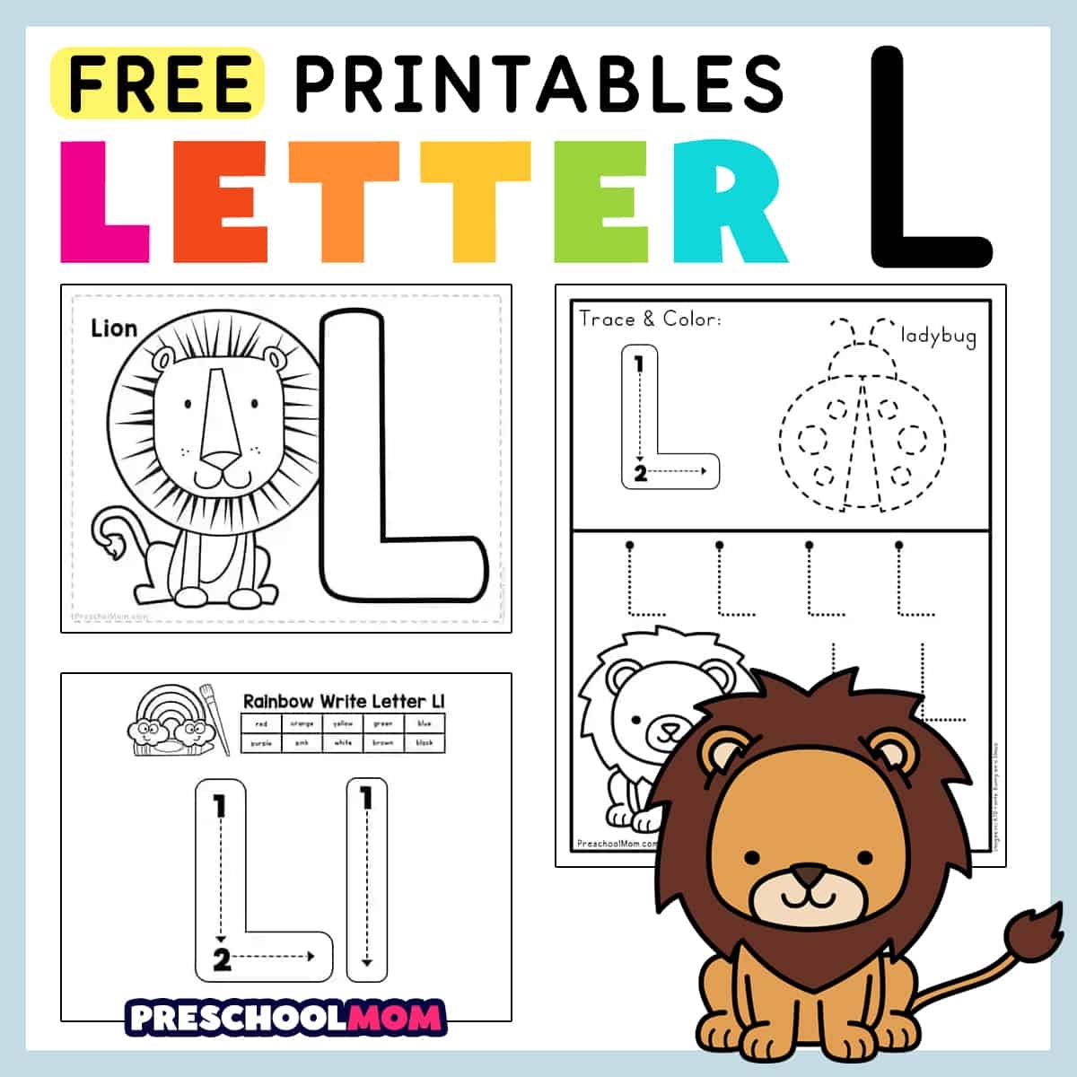 Free Printable Letter L Beginning Sounds Phonics Worksheet For Preschool
