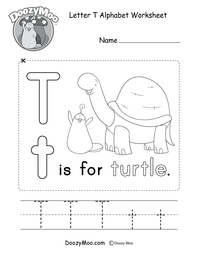 Free Letter T Alphabet Learning Worksheet For Preschool