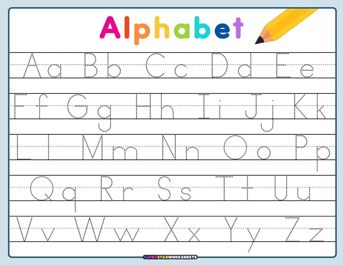26 Printable Worksheets Trace The Letters Uppercase Lowercase A Z Preschool Kindergarten Made By Teachers