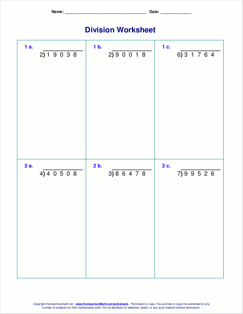 Long Division Worksheets For Grades 4 6 Long Division Worksheets For Grades 4 6
