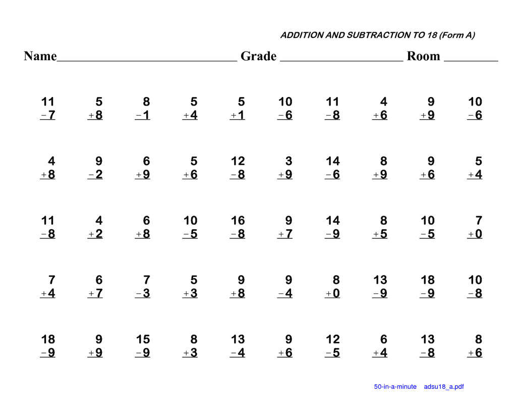 Addition Drills Superstar Worksheets